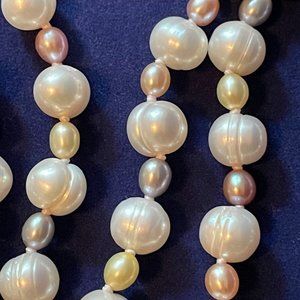HONORA 63” Cultured Pearl Necklace with Leather Pouch - Never worn